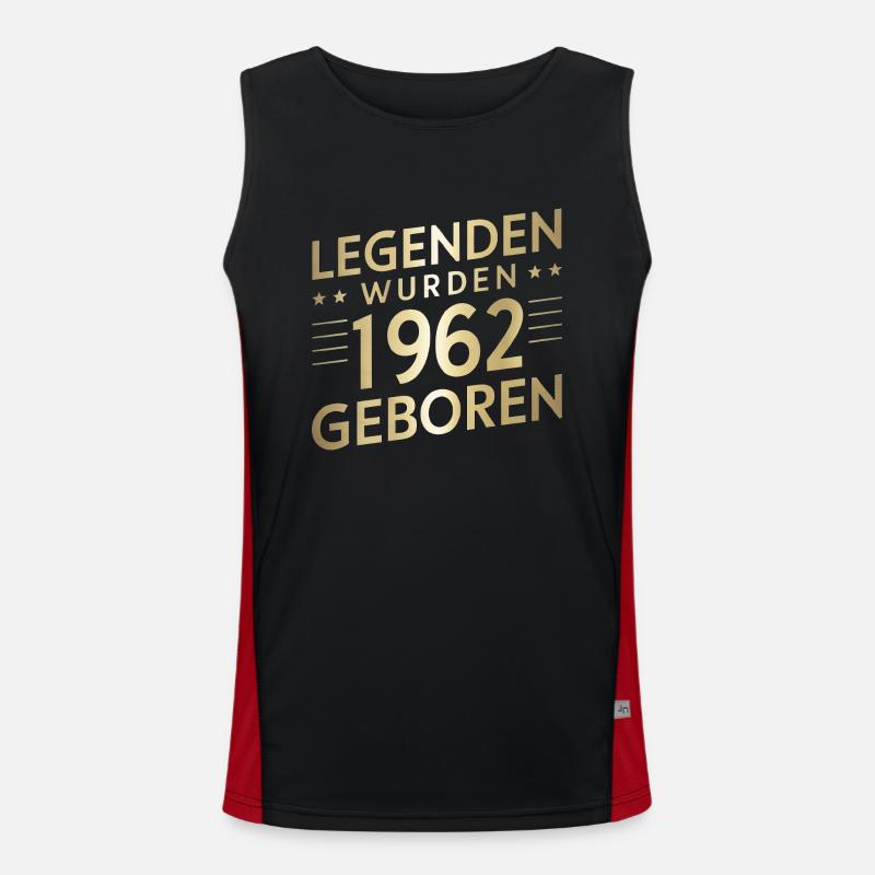 Legenden Wurden 1962 Geboren Funktionelles Kontrast-Tank Top für Männer 
