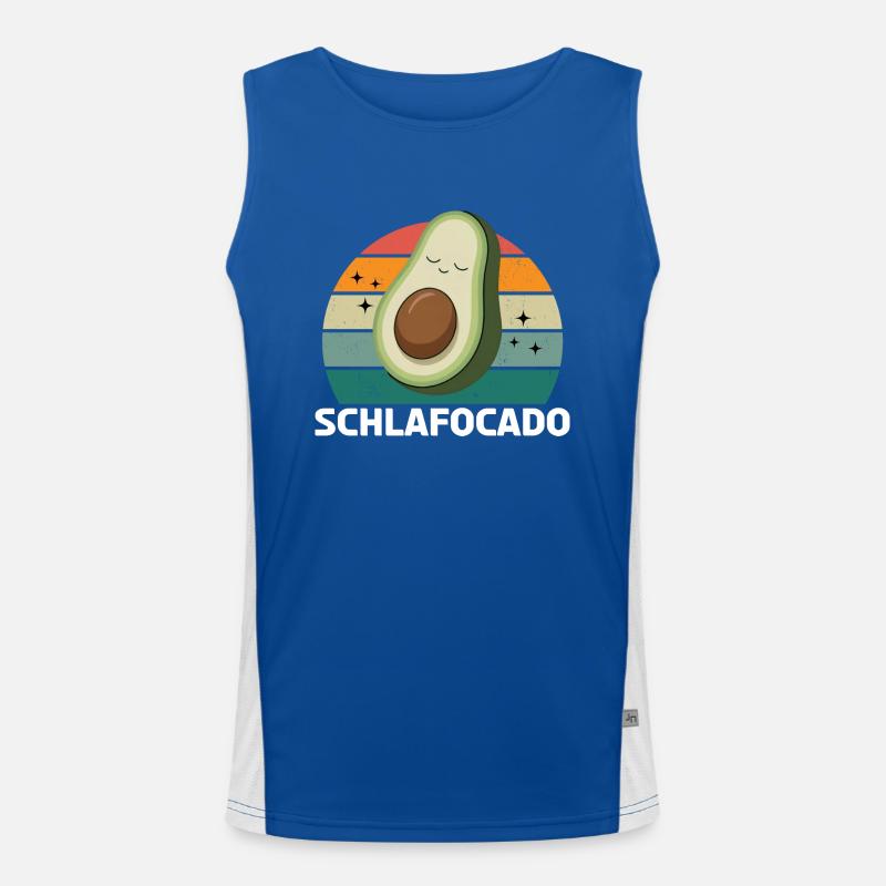 Schlafocado - Vintage Sunset Funktionelles Kontrast-Tank Top für Männer 