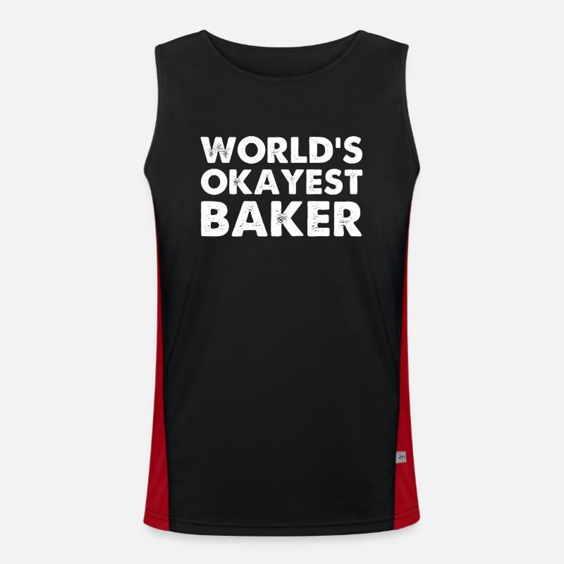 World's Okayest Baker Men's Functional Contrast Tank Top 