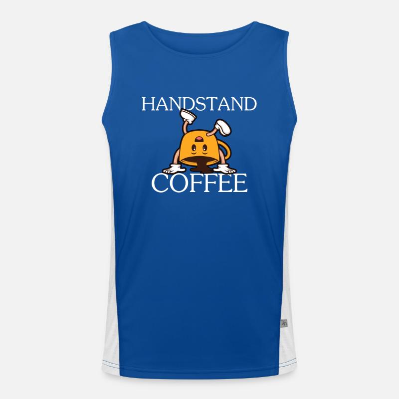 Café en équilibre sur les mains - Coffee Design Débardeur respirant contrasté Homme 