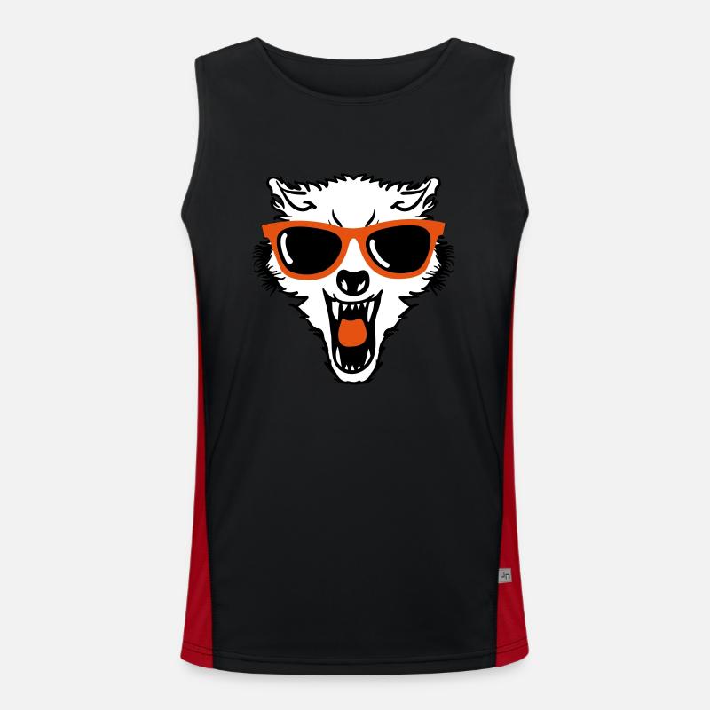 Wolf Beach Men's Functional Contrast Tank Top 