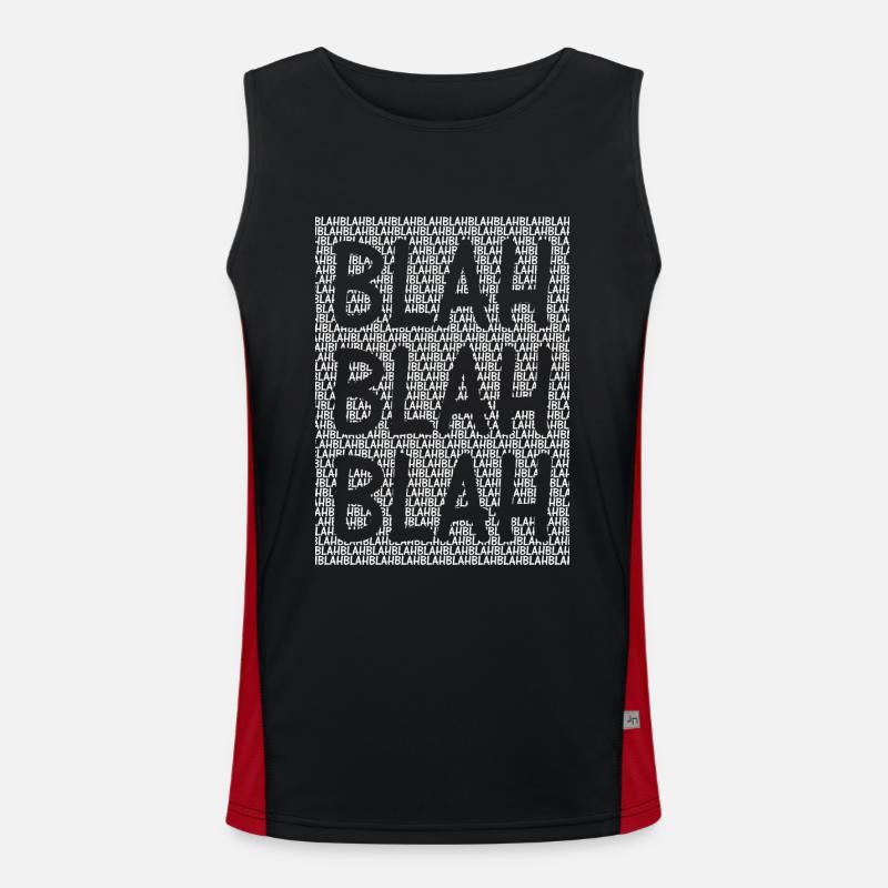 Blah Blah Blah Funktionelles Kontrast-Tank Top für Männer 