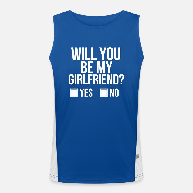 Will You Be My Girlfriend? Funktionelles Kontrast-Tank Top für Männer 
