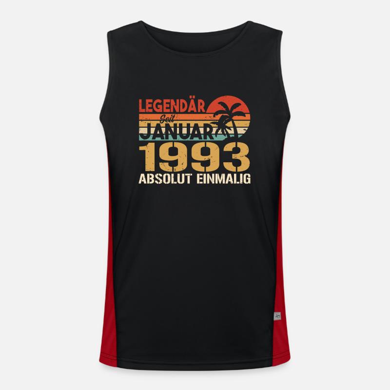 Geburtstagsgeschenk geboren im Januar 1993 Funktionelles Kontrast-Tank Top für Männer 