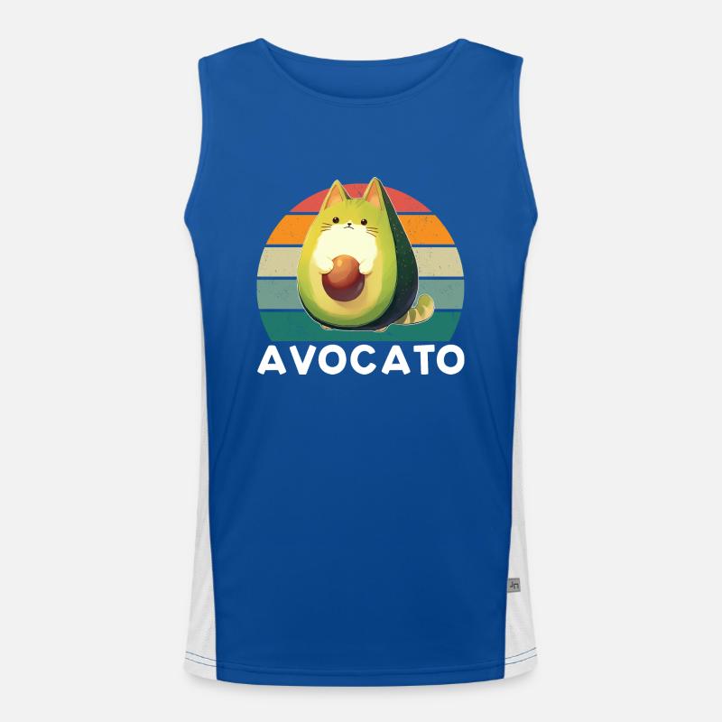 Avocato - Avocadodesign Funktionelles Kontrast-Tank Top für Männer 