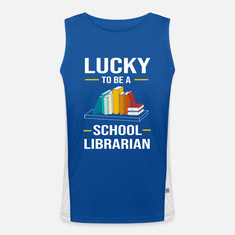 Reading Library Bookworm Men's Functional Contrast Tank Top 