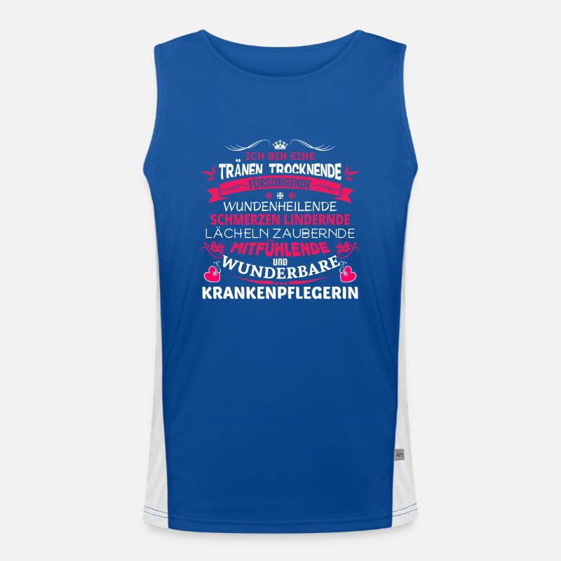 Ich bin eine Krankenpflegerin.. Funktionelles Kontrast-Tank Top für Männer 