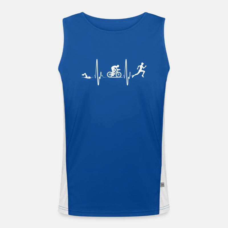 Triathlon cadeau T-shirt Evolution hommes Débardeur respirant contrasté Homme 