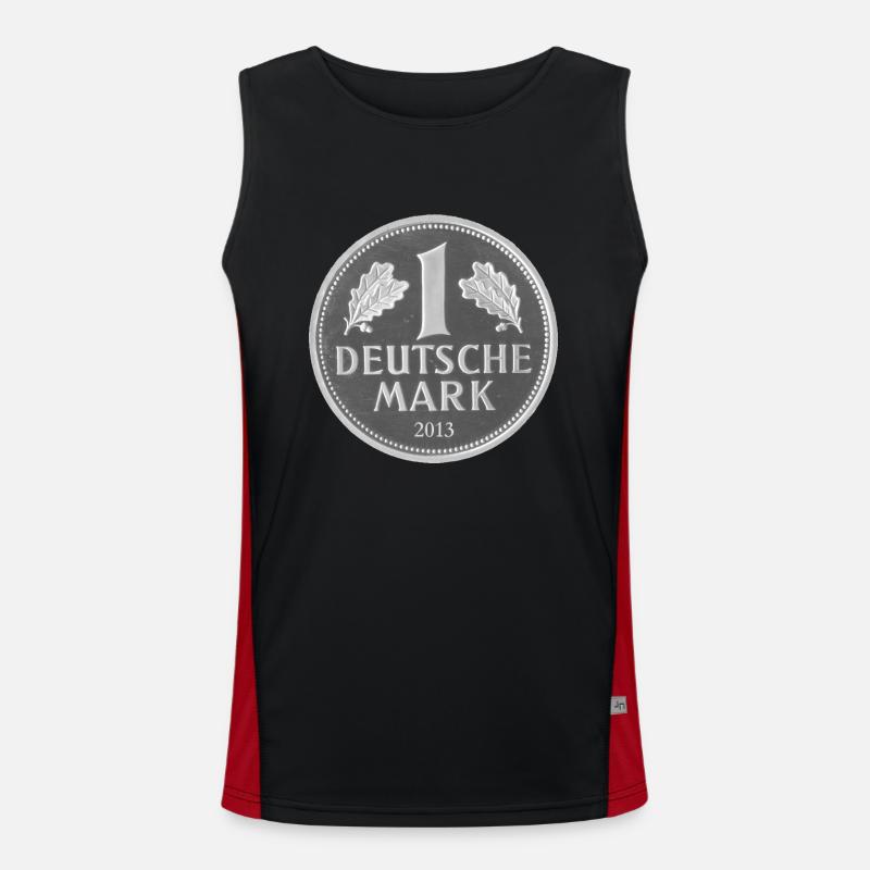 German Mark coin 2013 - Men's Functional Contrast Tank Top  - black/red