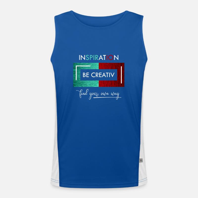 Inspiration Be creative Funktionelles Kontrast-Tank Top für Männer 