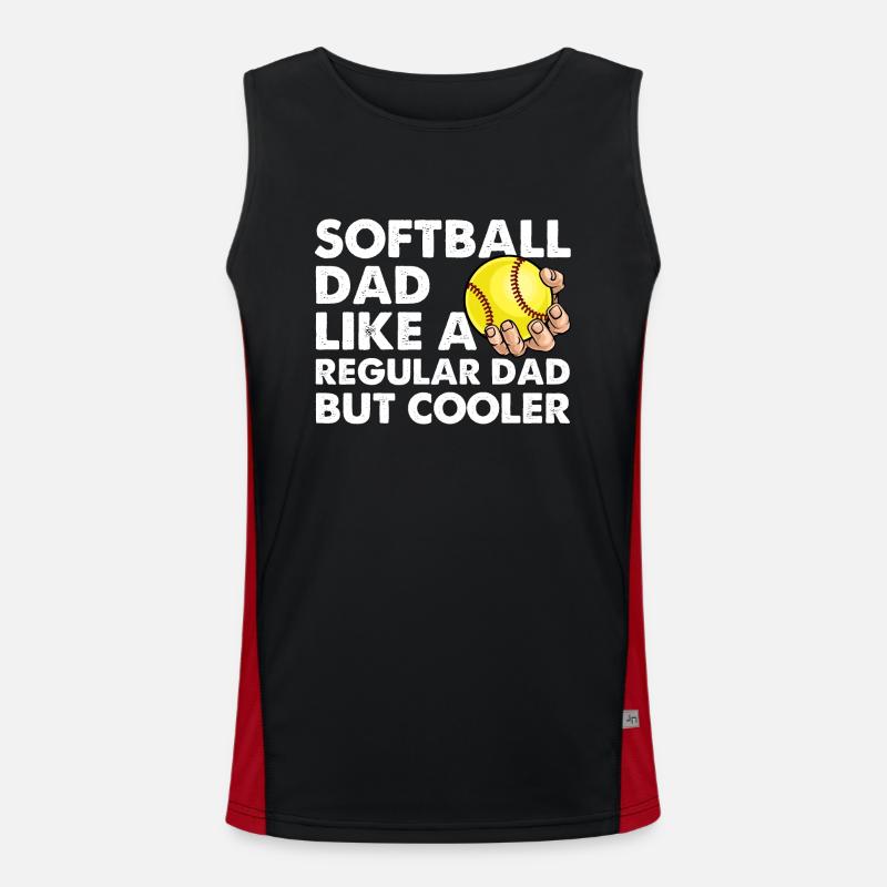 Softball Dad Like A Regular Dad But Cooler Funktionelles Kontrast-Tank Top für Männer 