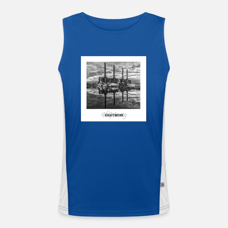 Kraftwerk Wolfsburg Funktionelles Kontrast-Tank Top für Männer 