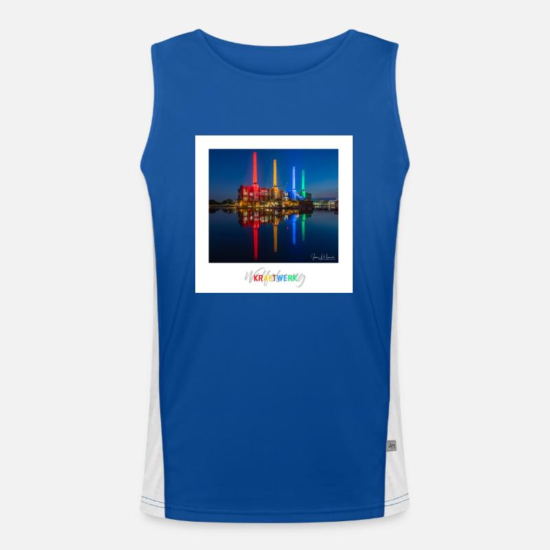 Buntes Kraftwerk Wolfsburg Funktionelles Kontrast-Tank Top für Männer 