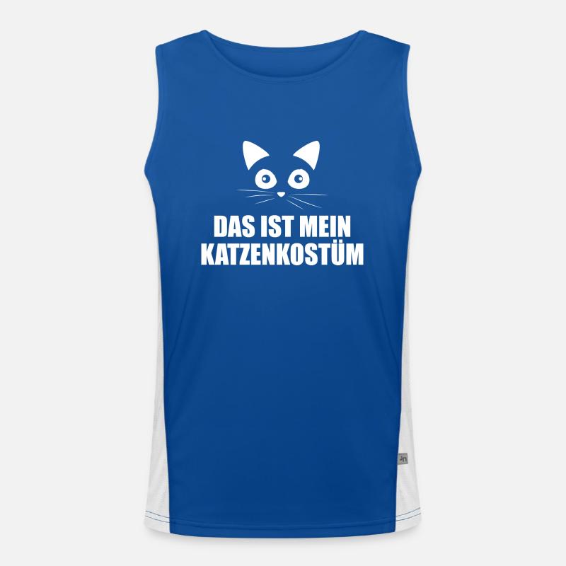 Katzenkostüm Karneval Funktionelles Kontrast-Tank Top für Männer 