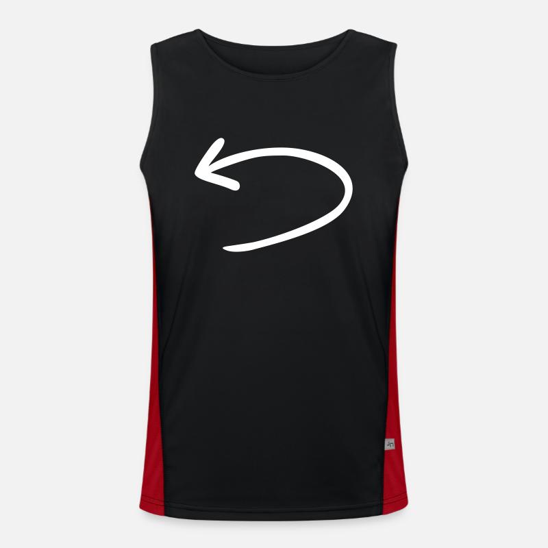Arrow back reversed Men's Functional Contrast Tank Top 