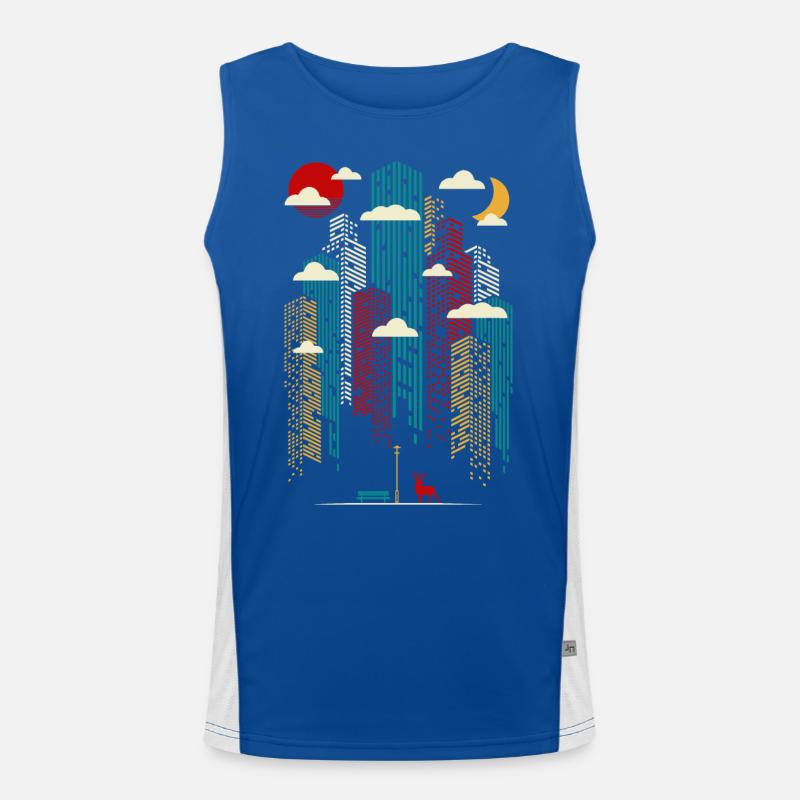 Abstract moderne - Urban modern colorful building Men's Functional Contrast Tank Top 
