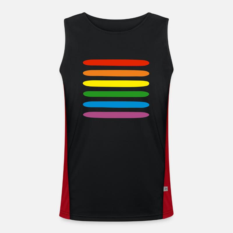 Regenbogen Funktionelles Kontrast-Tank Top für Männer 