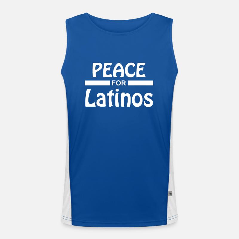 Peace for Latinos Funktionelles Kontrast-Tank Top für Männer 