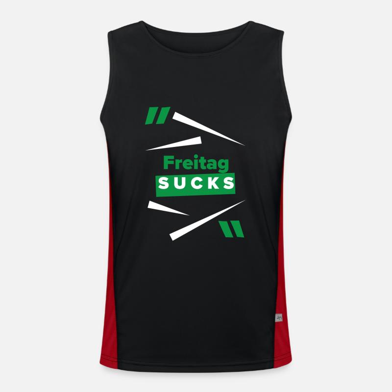 Freitag sucks oder ist Freitag Dein Lieblingstag? Funktionelles Kontrast-Tank Top für Männer 