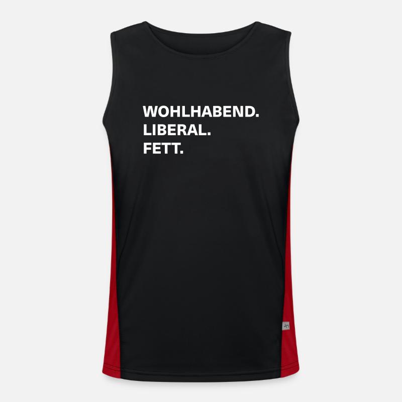 ricco grasso liberale Canotta sportiva da uomo in contrasto cromatico 