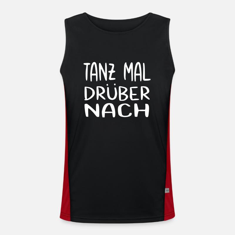 Tanzen Spruch Funktionelles Kontrast-Tank Top für Männer 