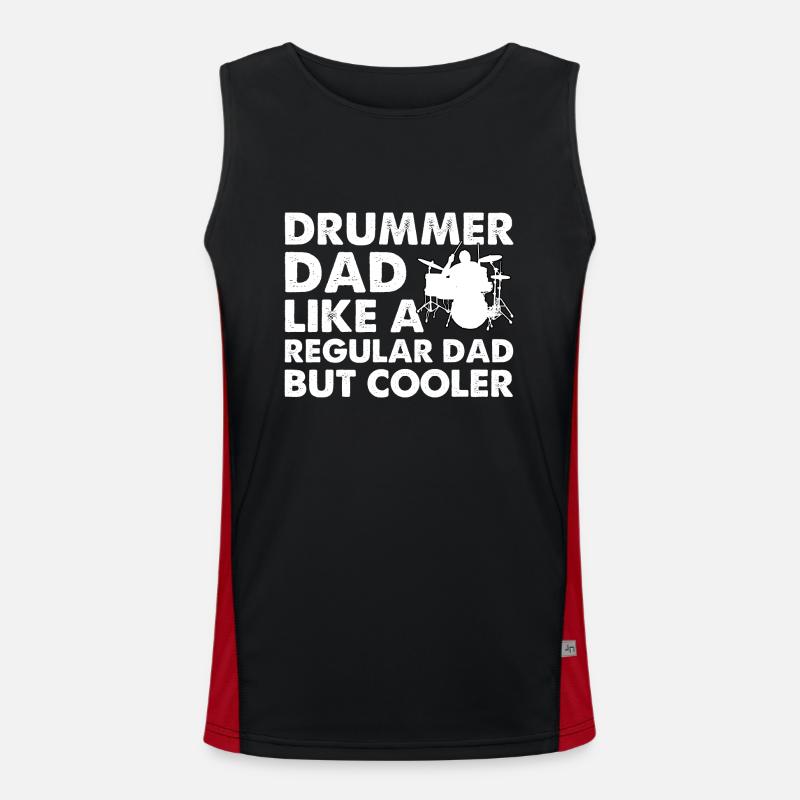Papa Batteur Comme Un Papa Normal Mais Plus Cool Débardeur respirant contrasté Homme 