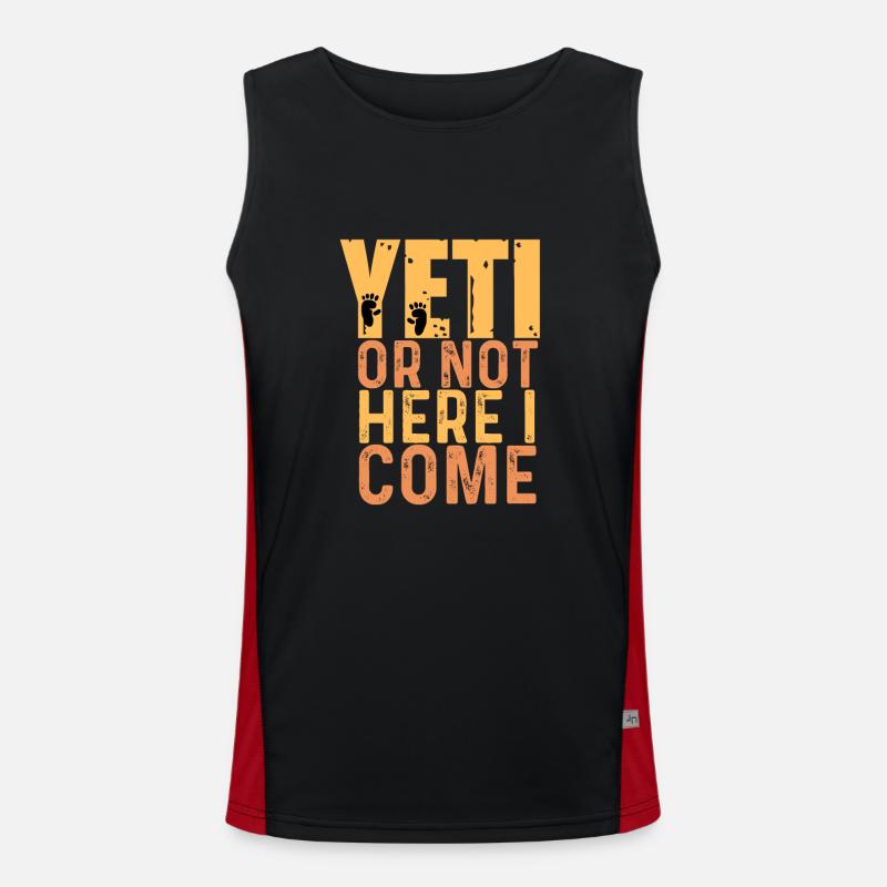 Yeti Or Not Here I Come - Yetidesign Men's Functional Contrast Tank Top 
