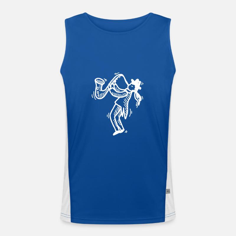 Saxophon Funktionelles Kontrast-Tank Top für Männer 