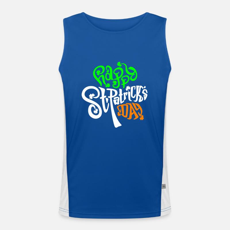 Kleeblatt Saint Patrick einzigartiges Design Saint Patrick Funktionelles Kontrast-Tank Top für Männer 