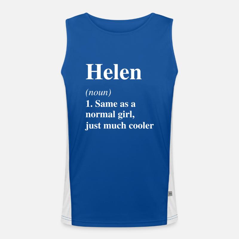 Helen Definition Cooler Name Spruch Geschenk Funktionelles Kontrast-Tank Top für Männer 