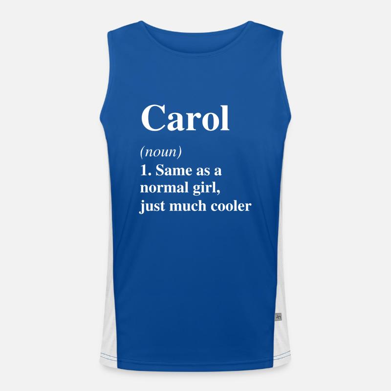Carol Définition Cool Nom Dire Cadeau Débardeur respirant contrasté Homme 