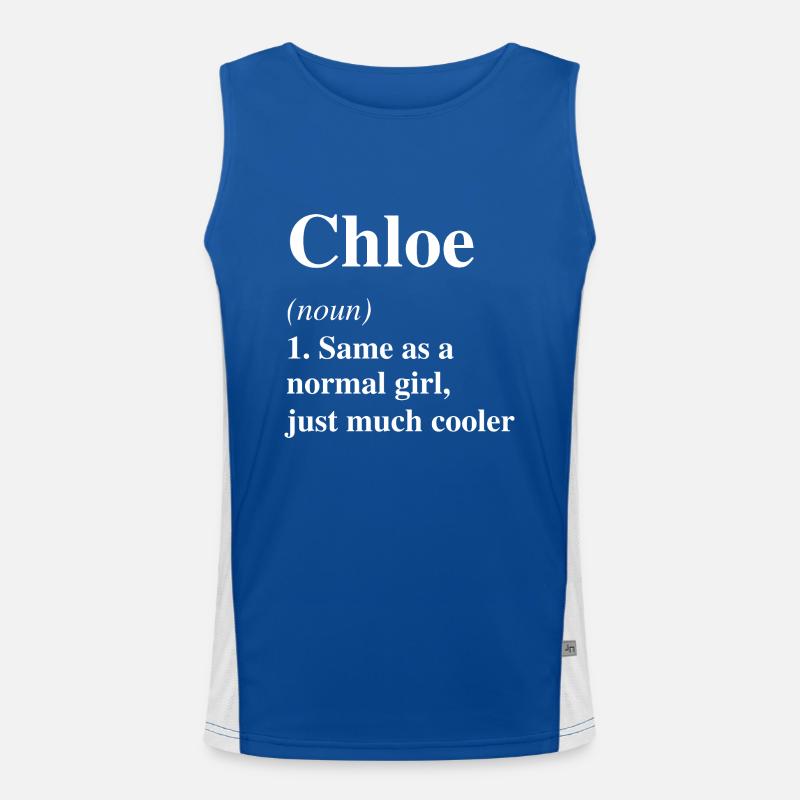 Chloe Definition Cooler Name Spruch Geschenk Funktionelles Kontrast-Tank Top für Männer 