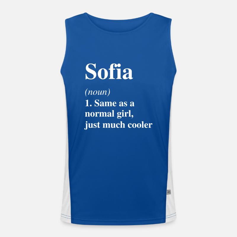 Sofia Définition Cool Nom Dire Cadeau Débardeur respirant contrasté Homme 