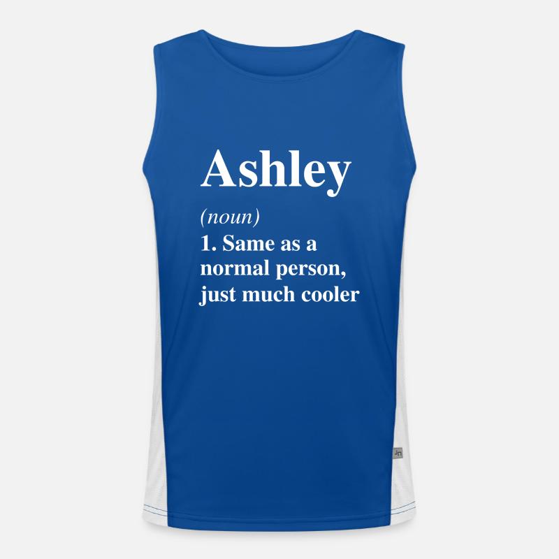 Ashley Definition Cooler Name Spruch Geschenk Funktionelles Kontrast-Tank Top für Männer 