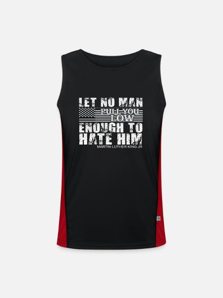 Martin Luther King, Jr. Day - Men's Functional Contrast Tank Top  - black/red - Front