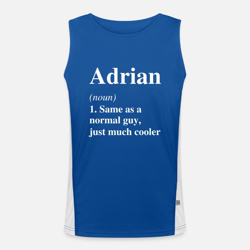 Adrian Definition Cooler Name Spruch Geschenk Funktionelles Kontrast-Tank Top für Männer 