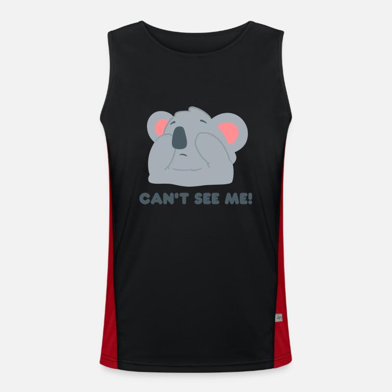 Koala Design "CAN´T SEE ME" Funktionelles Kontrast-Tank Top für Männer 