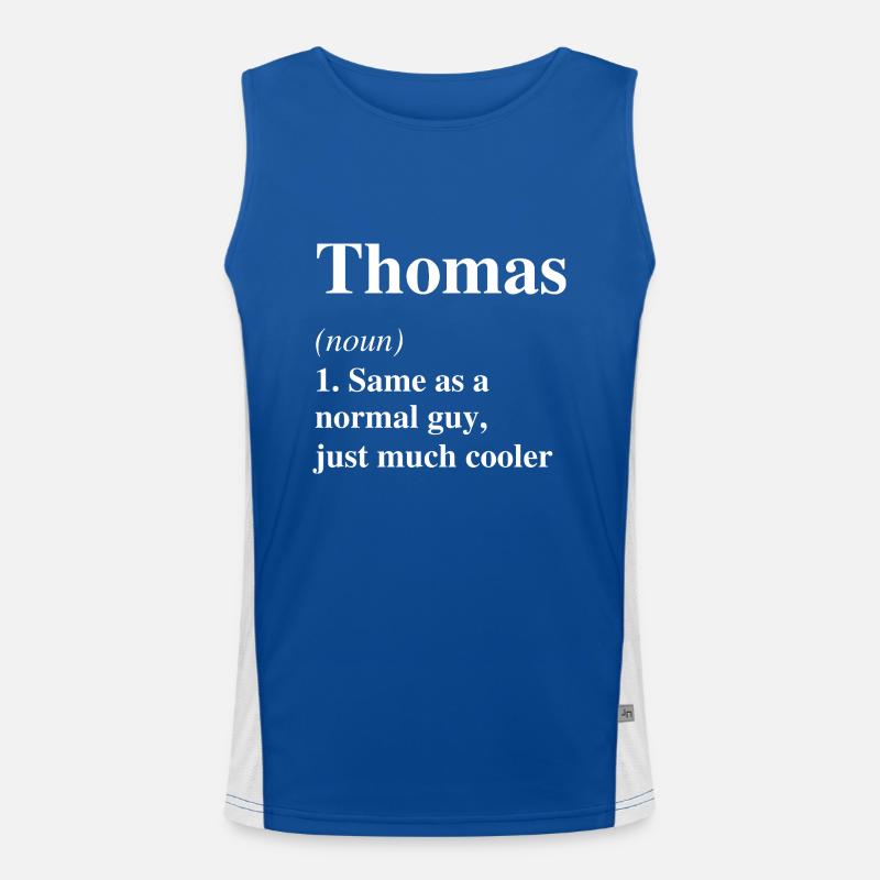 Thomas Definition Cooler Name Spruch Geschenk Funktionelles Kontrast-Tank Top für Männer 