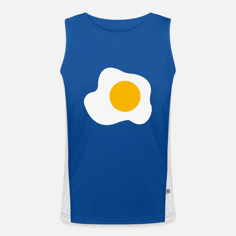 Fried Egg Graphic Breakfast Egg Yolk Lover Men's Functional Contrast Tank Top 