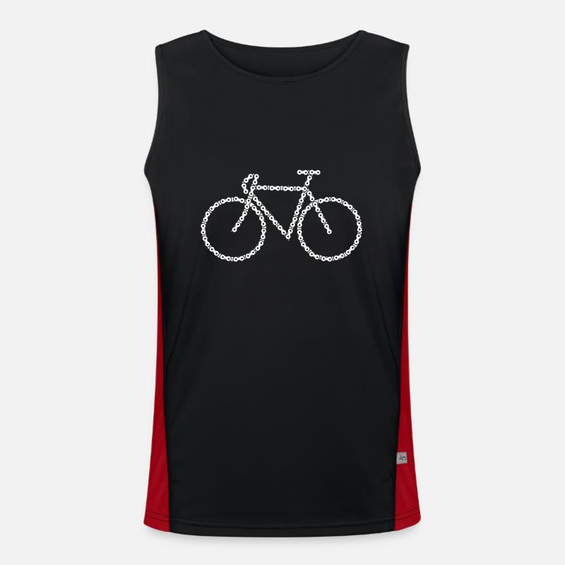 Bicycle Chain Drawing Men's Functional Contrast Tank Top 