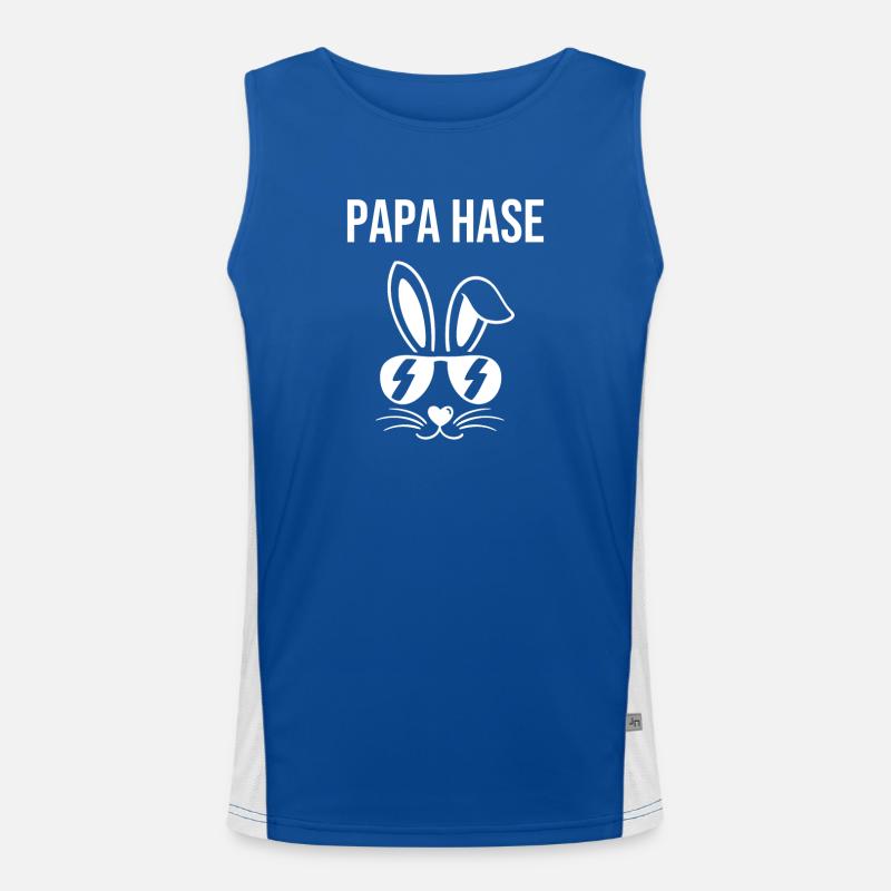 Papa lapin - Design de lapin de Pâques Débardeur respirant contrasté Homme 