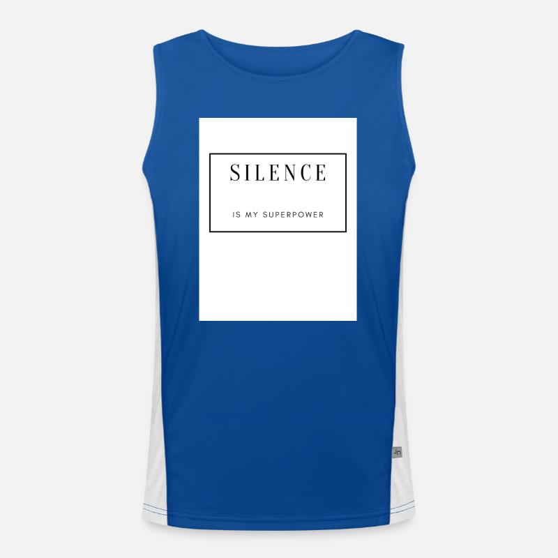 Silence, Strength and Serenity on Textile Men's Functional Contrast Tank Top 
