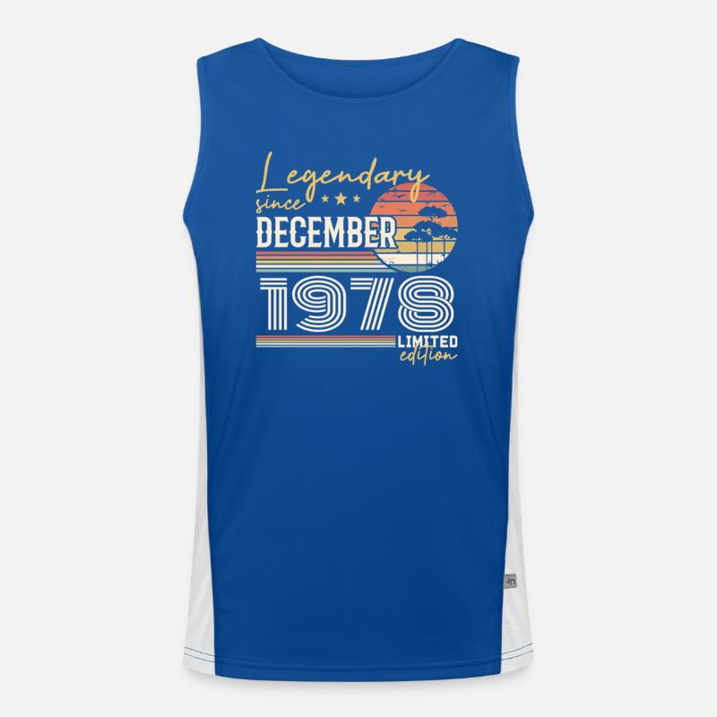 December 1978 47th Anniversary Gift Men's Functional Contrast Tank Top 