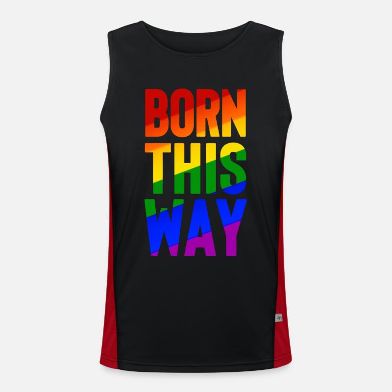 Born this way Men's Functional Contrast Tank Top 