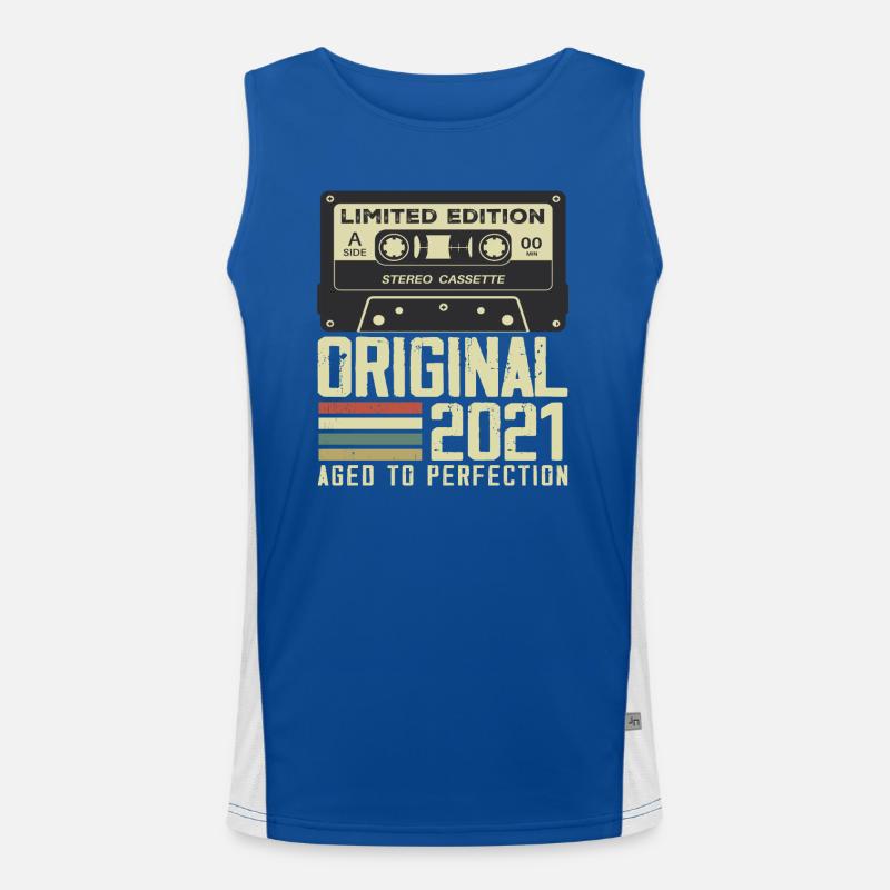 3. Jubiläumsgeschenk im Retro-Stil 2021 Funktionelles Kontrast-Tank Top für Männer 
