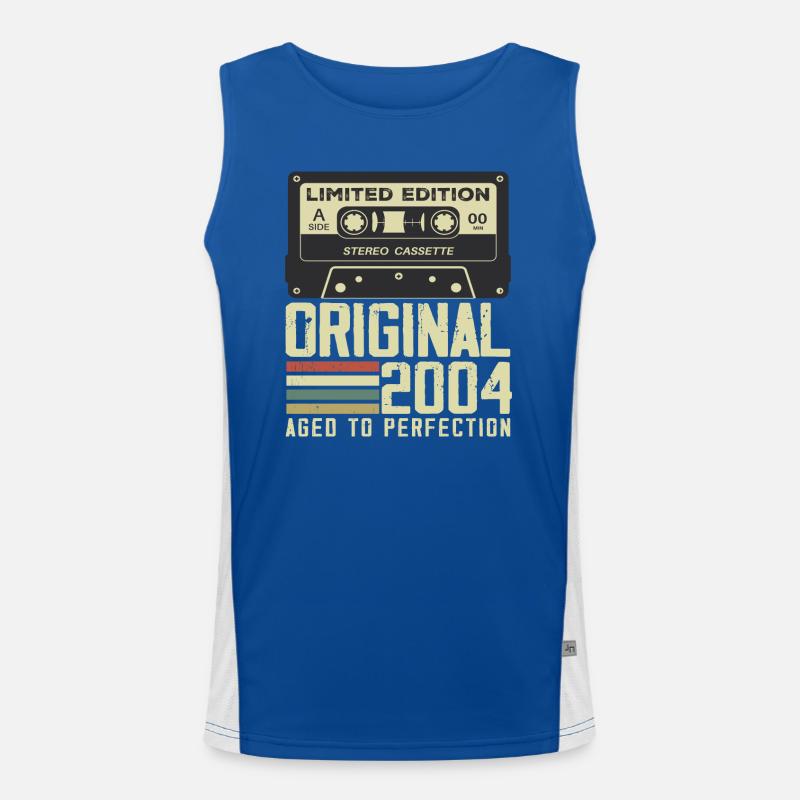 20. Jubiläumsgeschenk im Retro-Stil 2004 Funktionelles Kontrast-Tank Top für Männer 