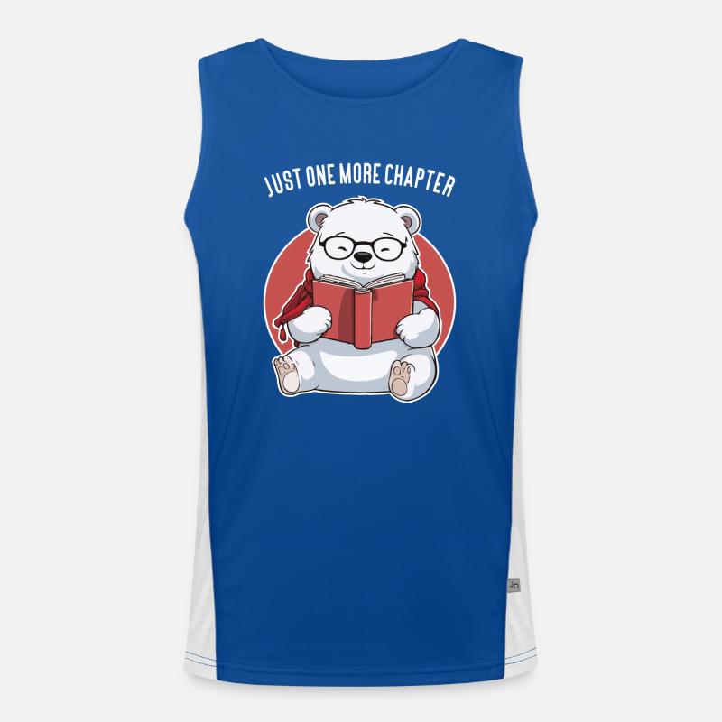 Noch ein Kapitel - Kawaii Eisbär Design Funktionelles Kontrast-Tank Top für Männer 