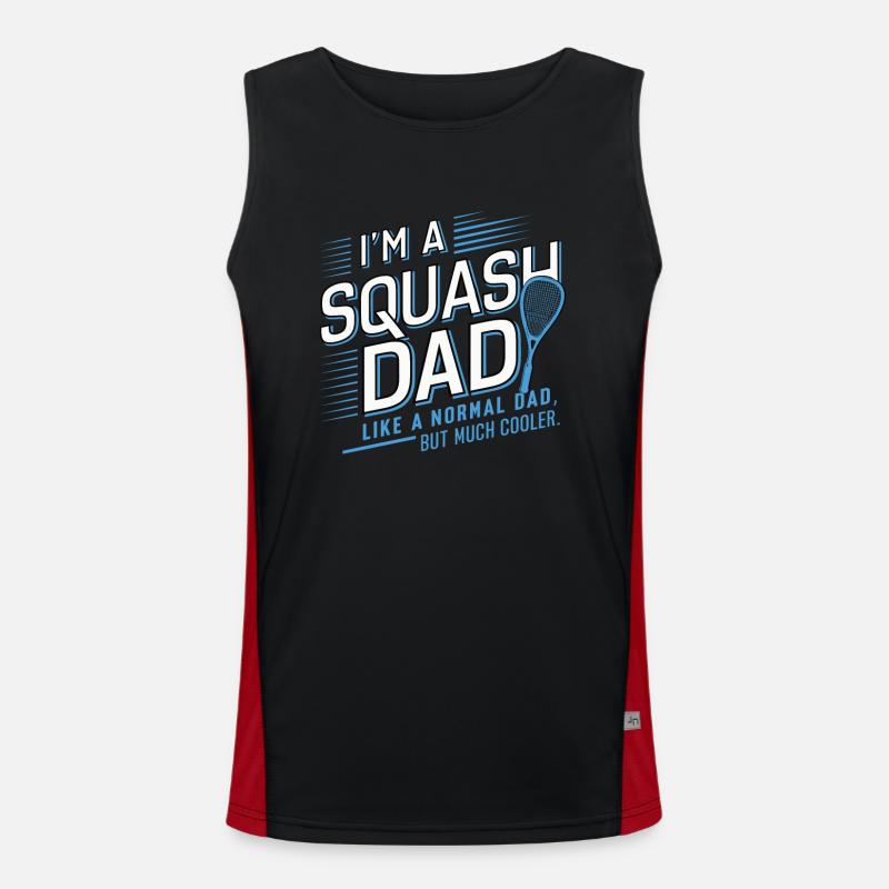 I'm a Squash Dad Just Much cooler Grandpa Men's Functional Contrast Tank Top 