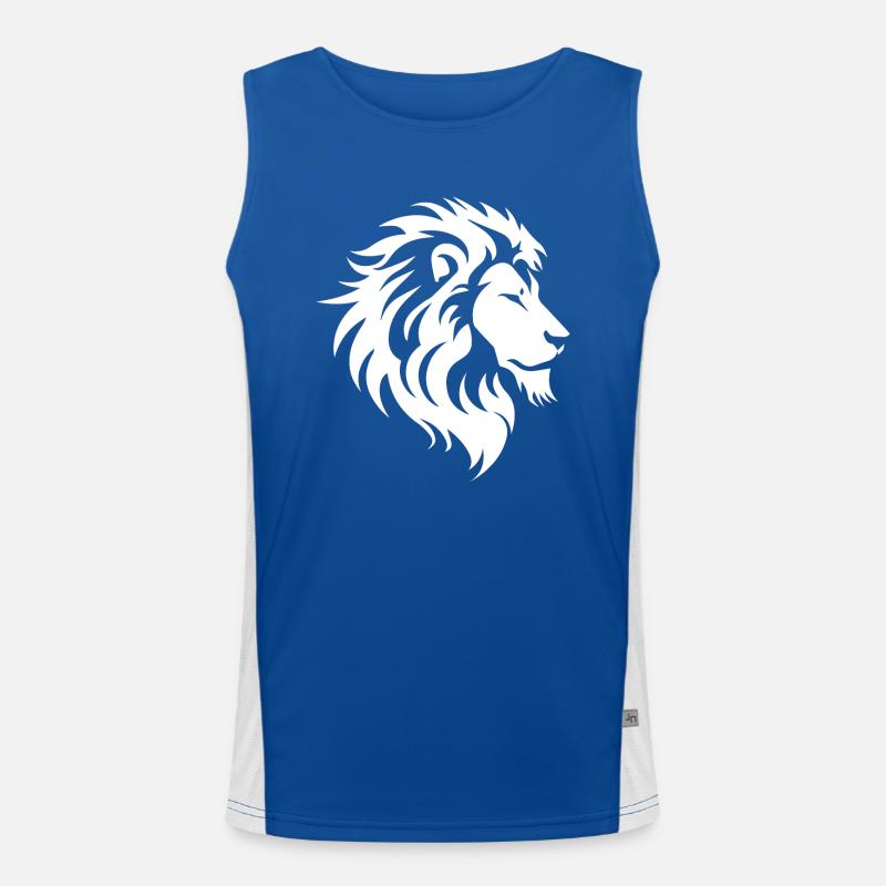 Löwe Funktionelles Kontrast-Tank Top für Männer 