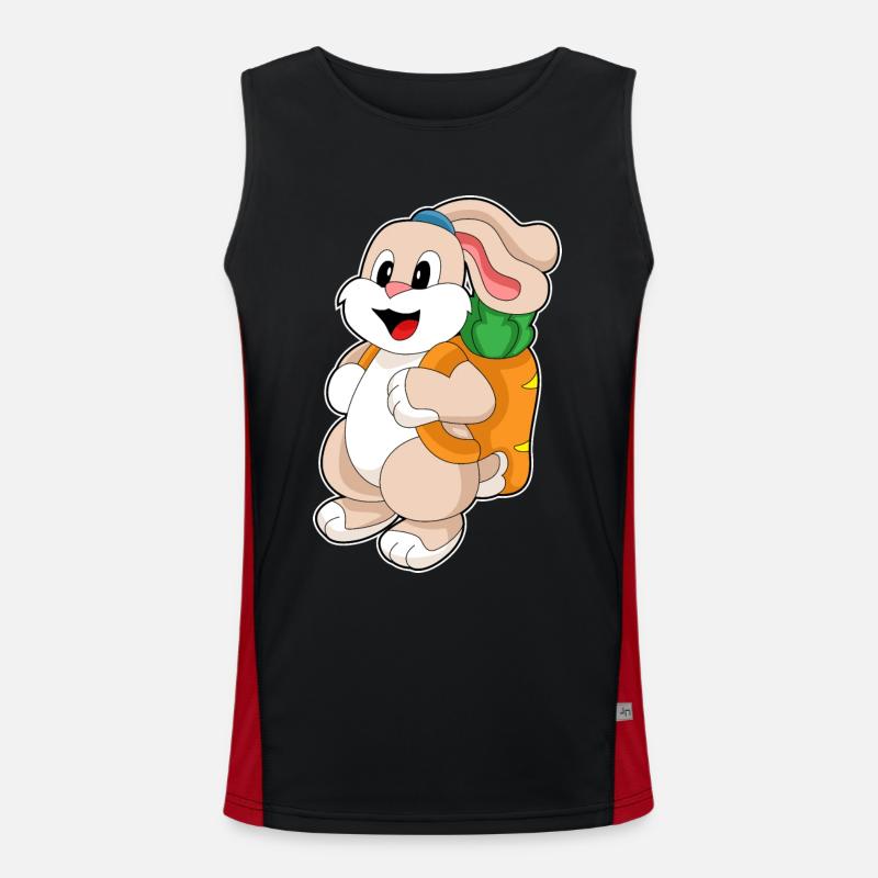 Rabbit Carrot Backpack - Men's Functional Contrast Tank Top  - black/red